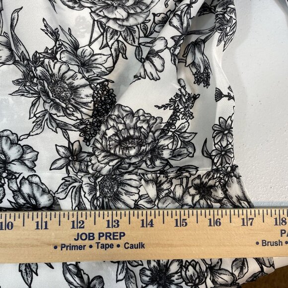 Susan Graver Pants Womens Size 3XP Floral White Wide Leg Comfort Stretch - Picture 7 of 10